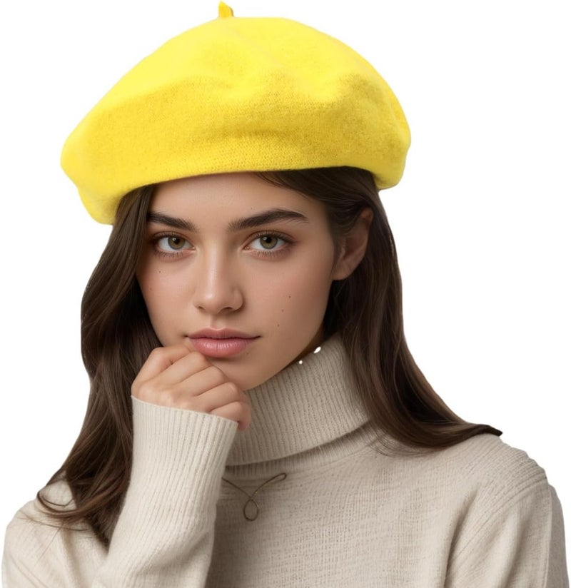 AURORAAEGIS French Beret Hats for Women - Classic Wool Beret Hats Soft Knit Winter Cloche for Daily Outfits - Image 1
